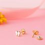 Voir la diapositive 5 : L'ATELIER D'AZUR Boucles d'Oreilles Or 18 Carats 750/000 Jaune - Papillons