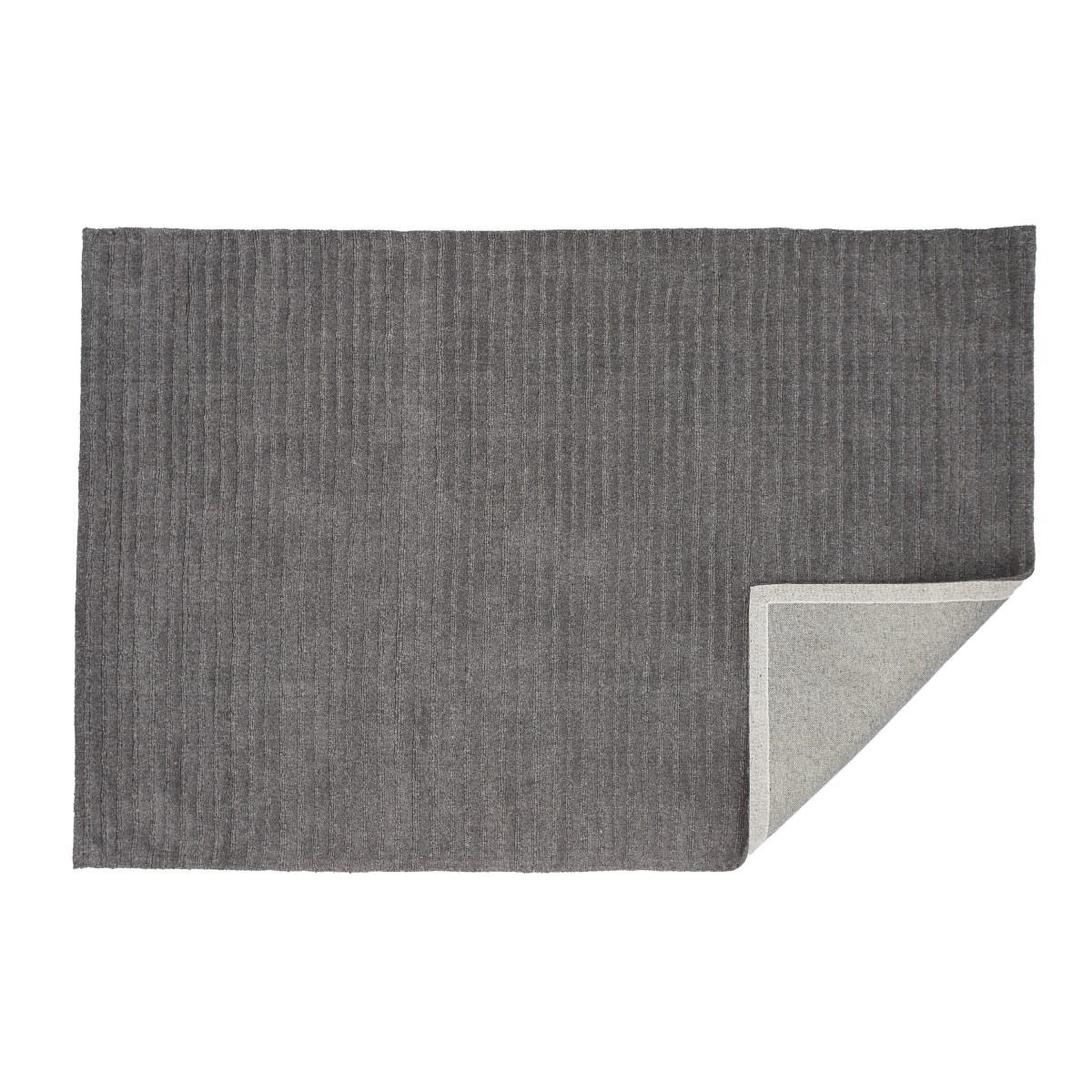 Voir la diapositive 2 : Paris Prix Tapis déco en laine  milton  202x300cm gris foncé