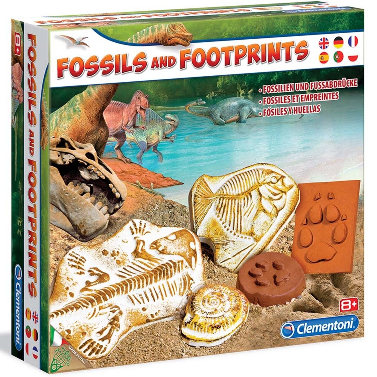 CLEMENTONI Coffret fossiles & empreintes