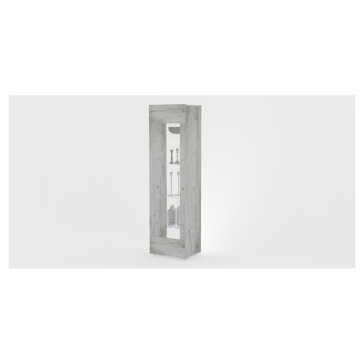 Vitrine 1 porte 4 étagères TECHNO