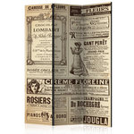 Paris Prix Paravent 3 Volets  Vintage Magazines  135x172cm