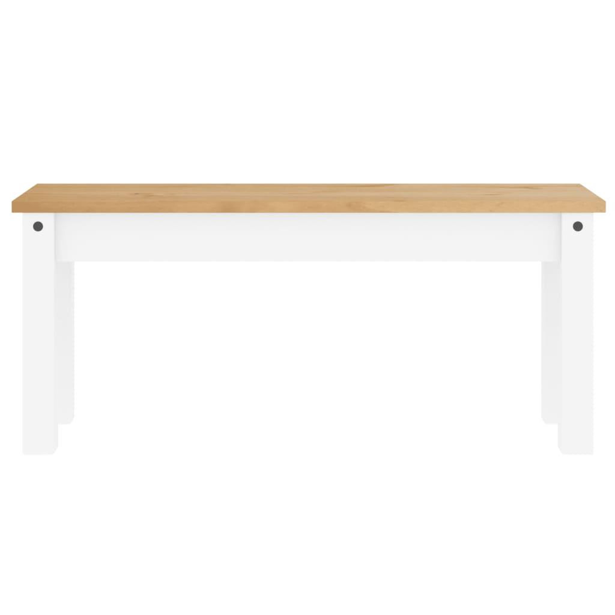 Voir la diapositive 4 : VIDAXL Banc a manger Panama blanc 105x30x45 cm bois massif de pin