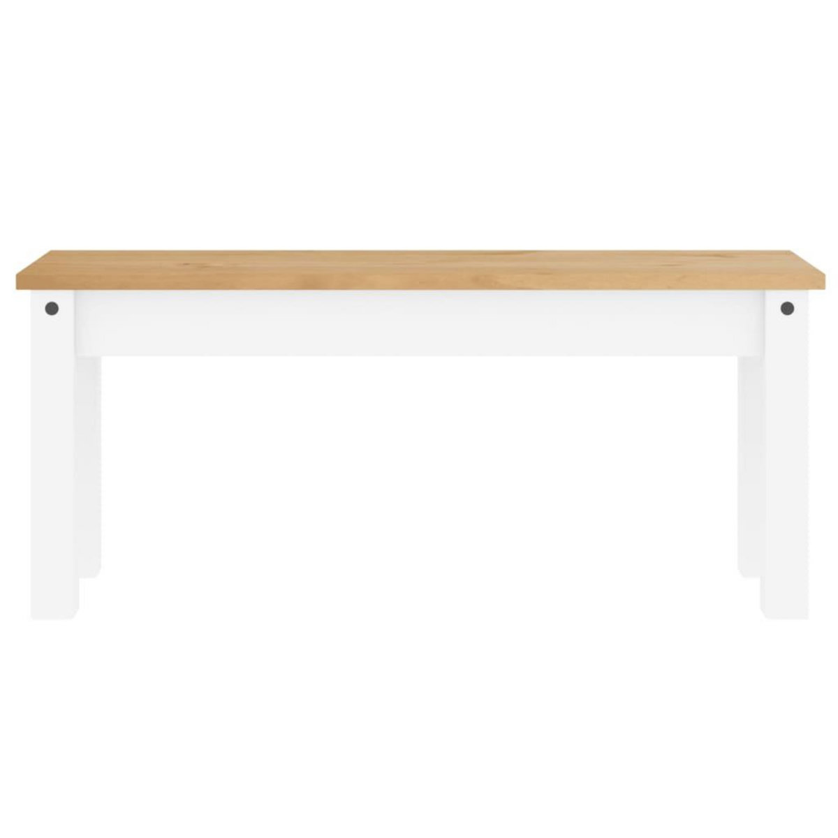 VIDAXL Banc a manger Panama blanc 105x30x45 cm bois massif de pin