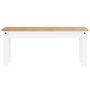 Voir la diapositive 4 : VIDAXL Banc a manger Panama blanc 105x30x45 cm bois massif de pin