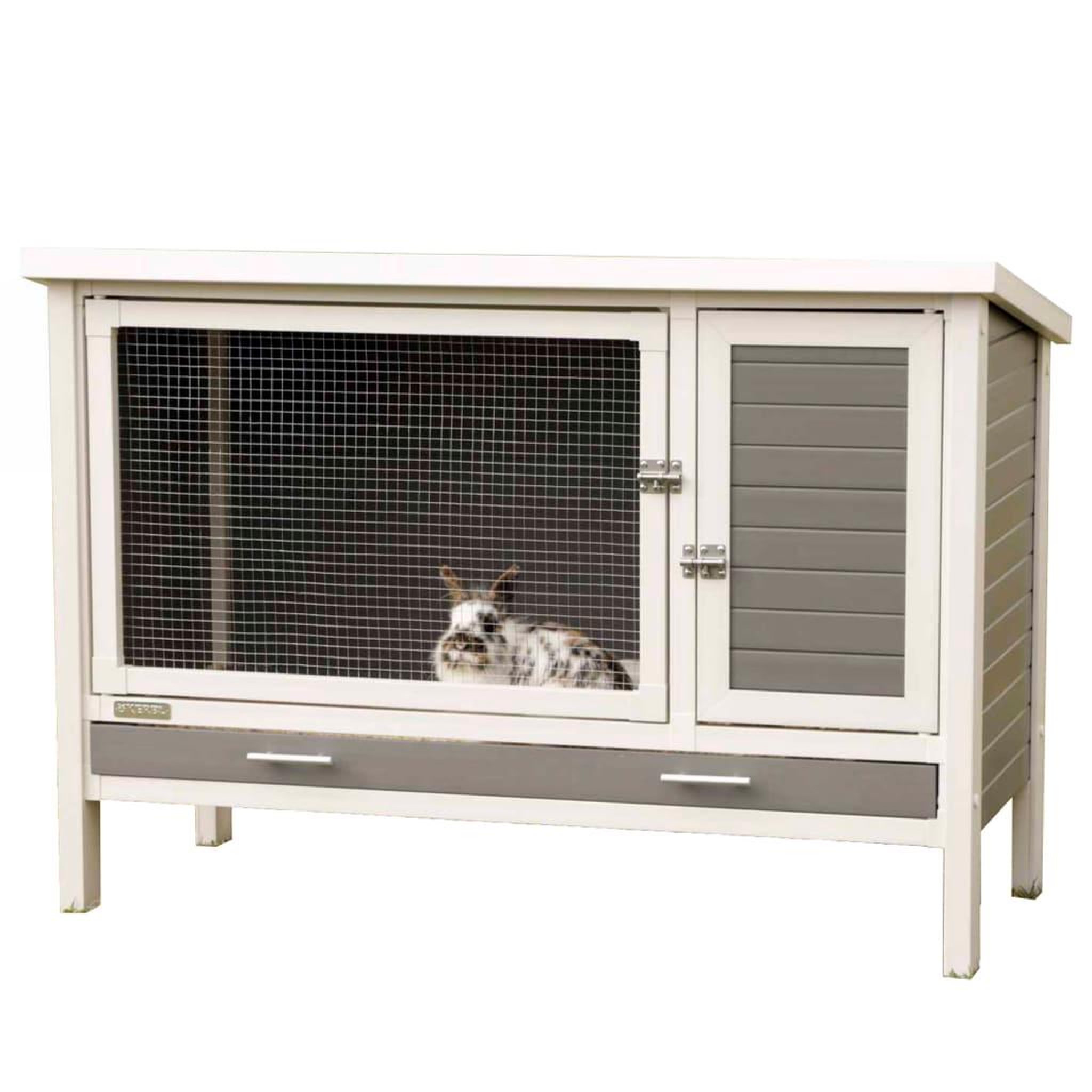 Voir la diapositive 2 : KERBL Kerbl Clapier ECO Samy Plastique 116x57x82 cm Gris et blanc