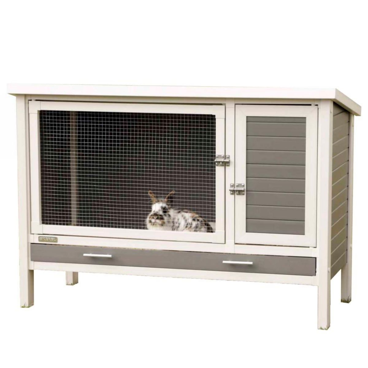 KERBL Kerbl Clapier ECO Samy Plastique 116x57x82 cm Gris et blanc