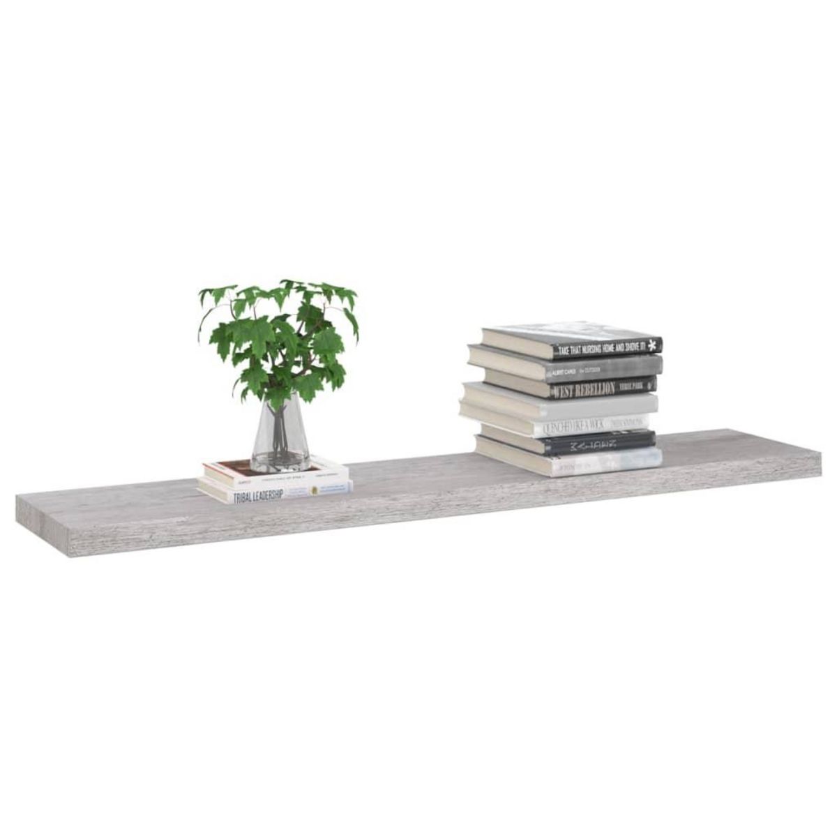 VIDAXL Etageres murales flottantes 4 pcs gris beton 120x23,5x3,8cm MDF