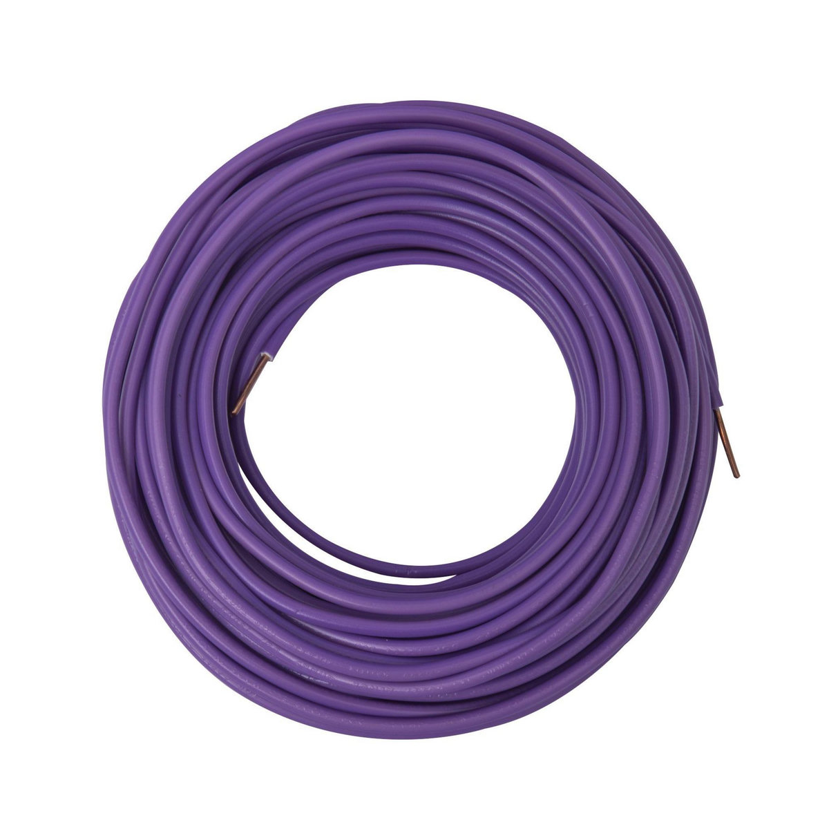 ZENITECH Câble électrique HO7V-U 1,5 mm2 violet 10 m