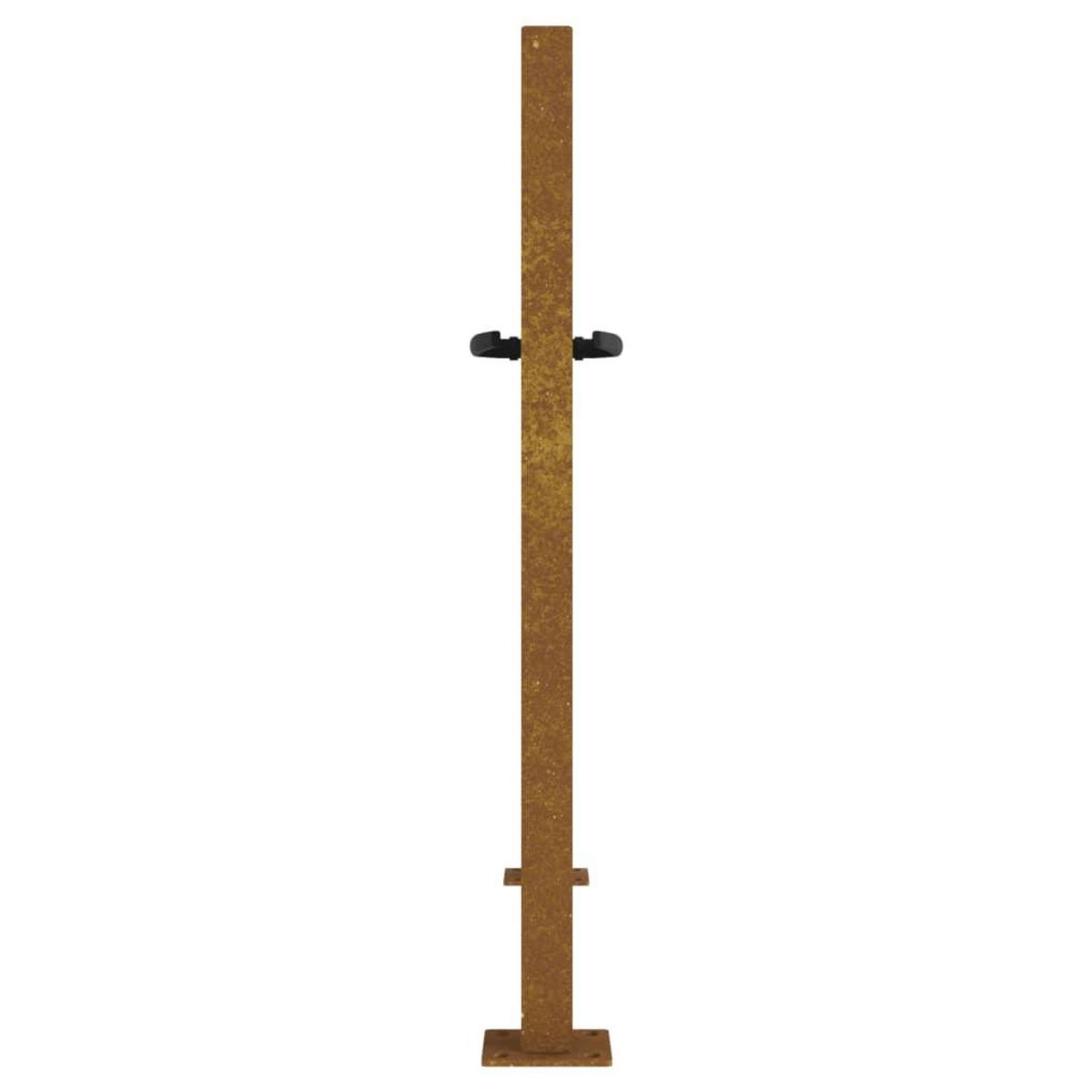 VIDAXL Portail de jardin 105x80 cm acier corten conception de carre