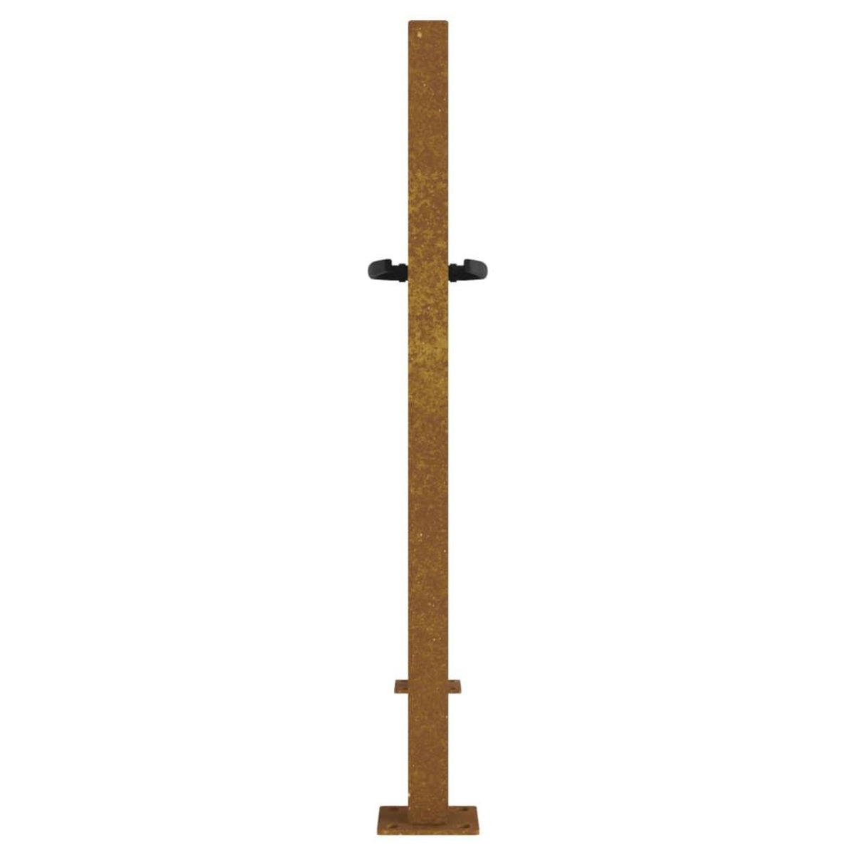 VIDAXL Portail de jardin 105x80 cm acier corten conception de carre