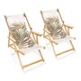Voir la diapositive 1 : Paris Prix Lot de 2 Chiliennes de Jardin Pliantes Feuille  Lona  102cm Multicolore