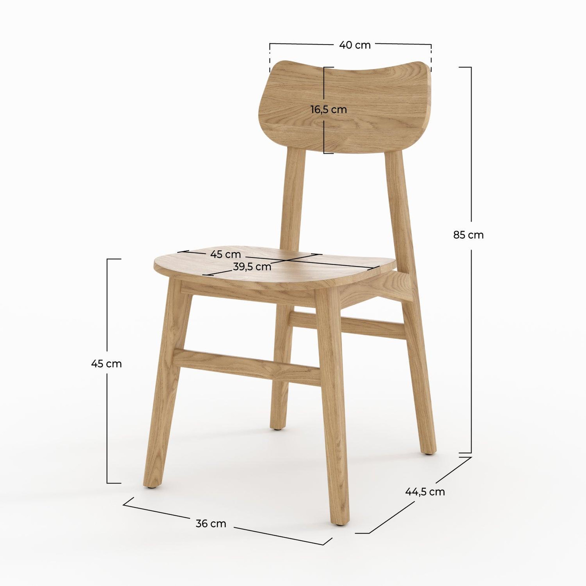 Voir la diapositive 4 : MAISON PAVANE Lot de 2 chaises en bois massif de mindi-kawi