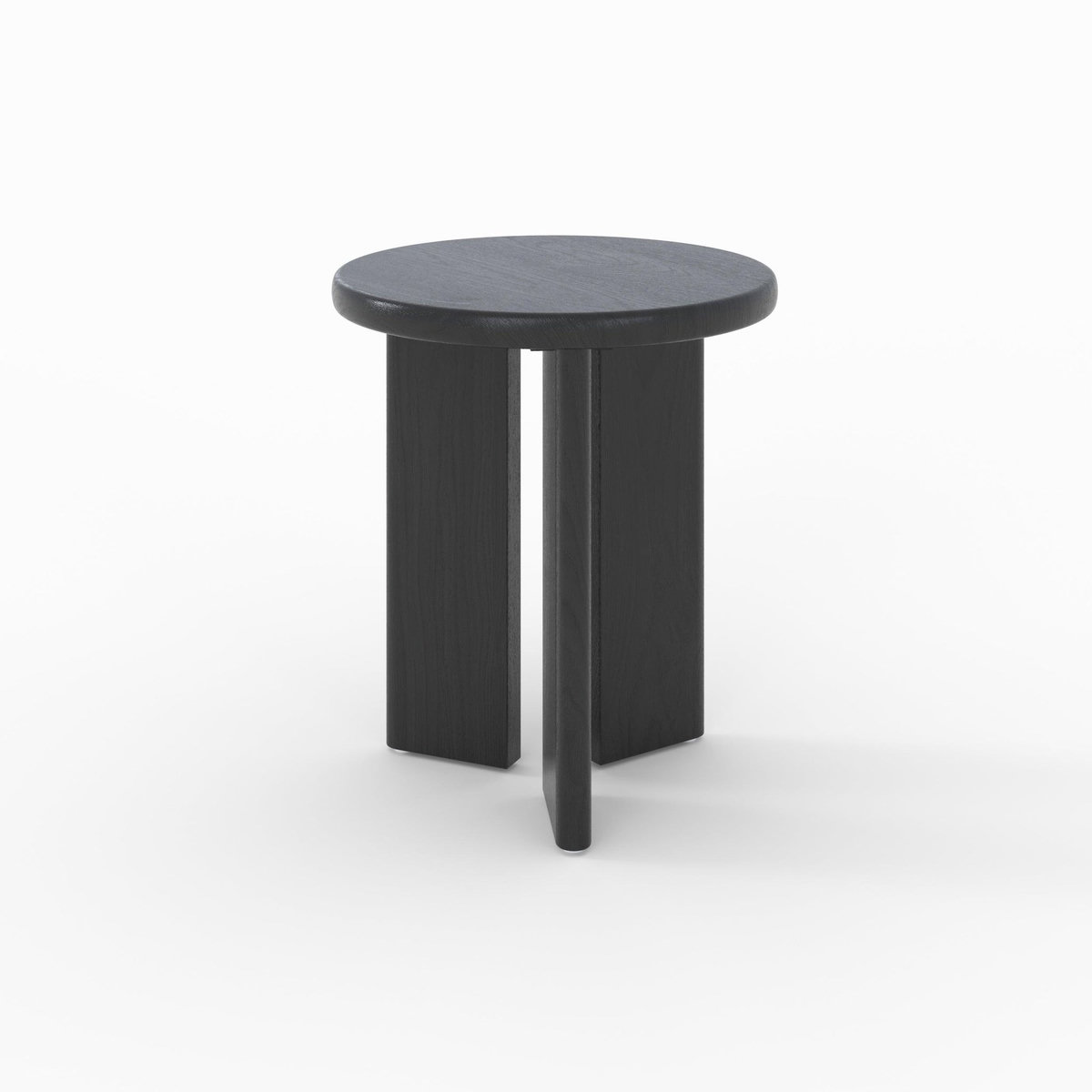 Rendez vous déco Table d'appoint ronde en bois noir D40 cm-Néa