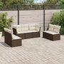 Voir la diapositive 1 : VIDAXL Salon de jardin avec coussins 7 pcs marron resine tressee
