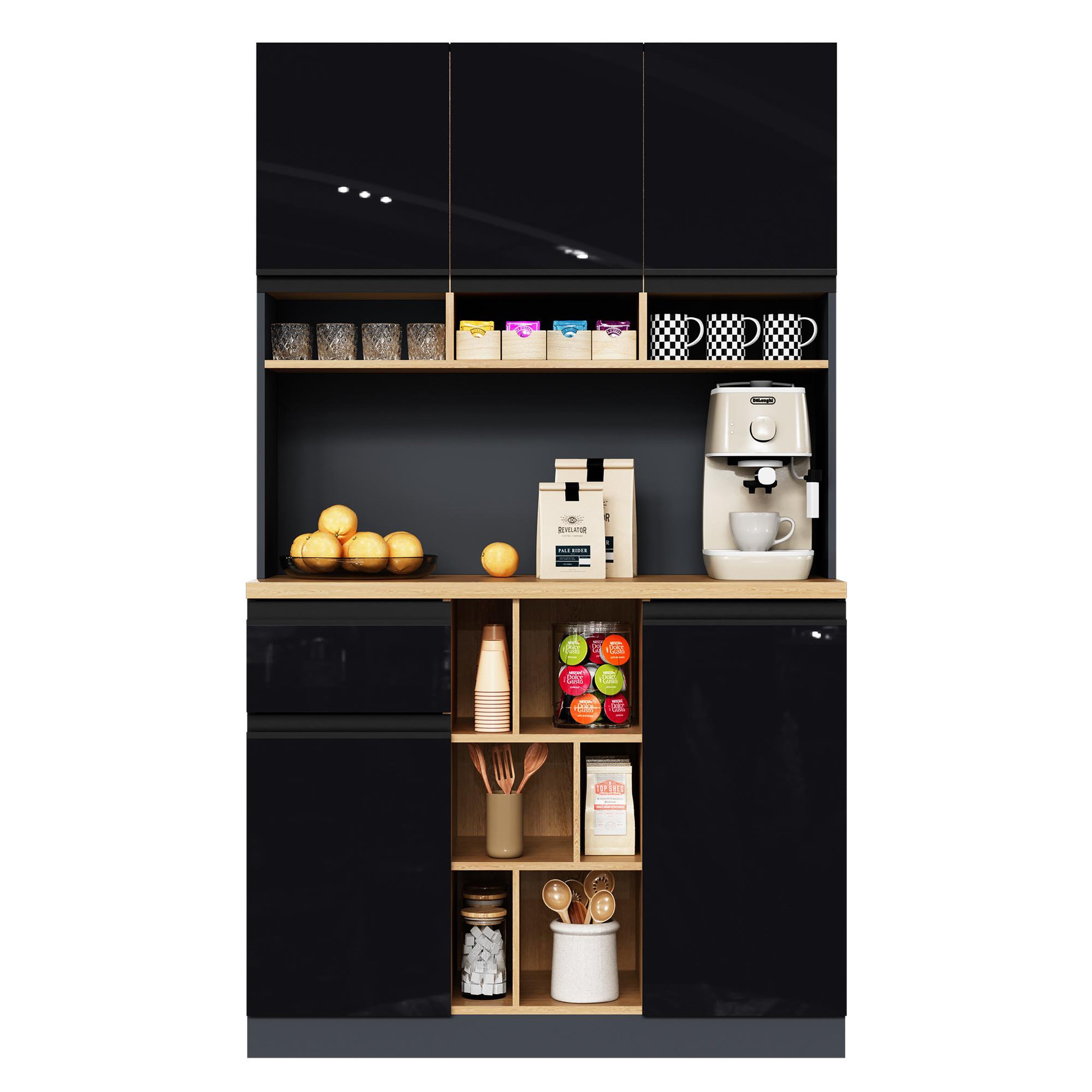 MERAX Buffet de cuisine. Coloris disponibles : Blanc, Noir