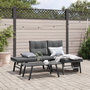 Voir la diapositive 1 : VIDAXL Bancs de jardin avec coussins lot de 2 acier enduit de poudre