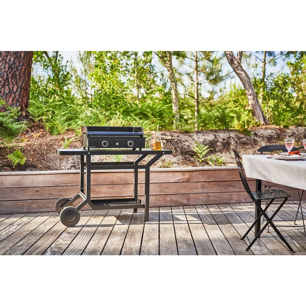 FORGE ADOUR Desserte plancha Acier Noir TRA N