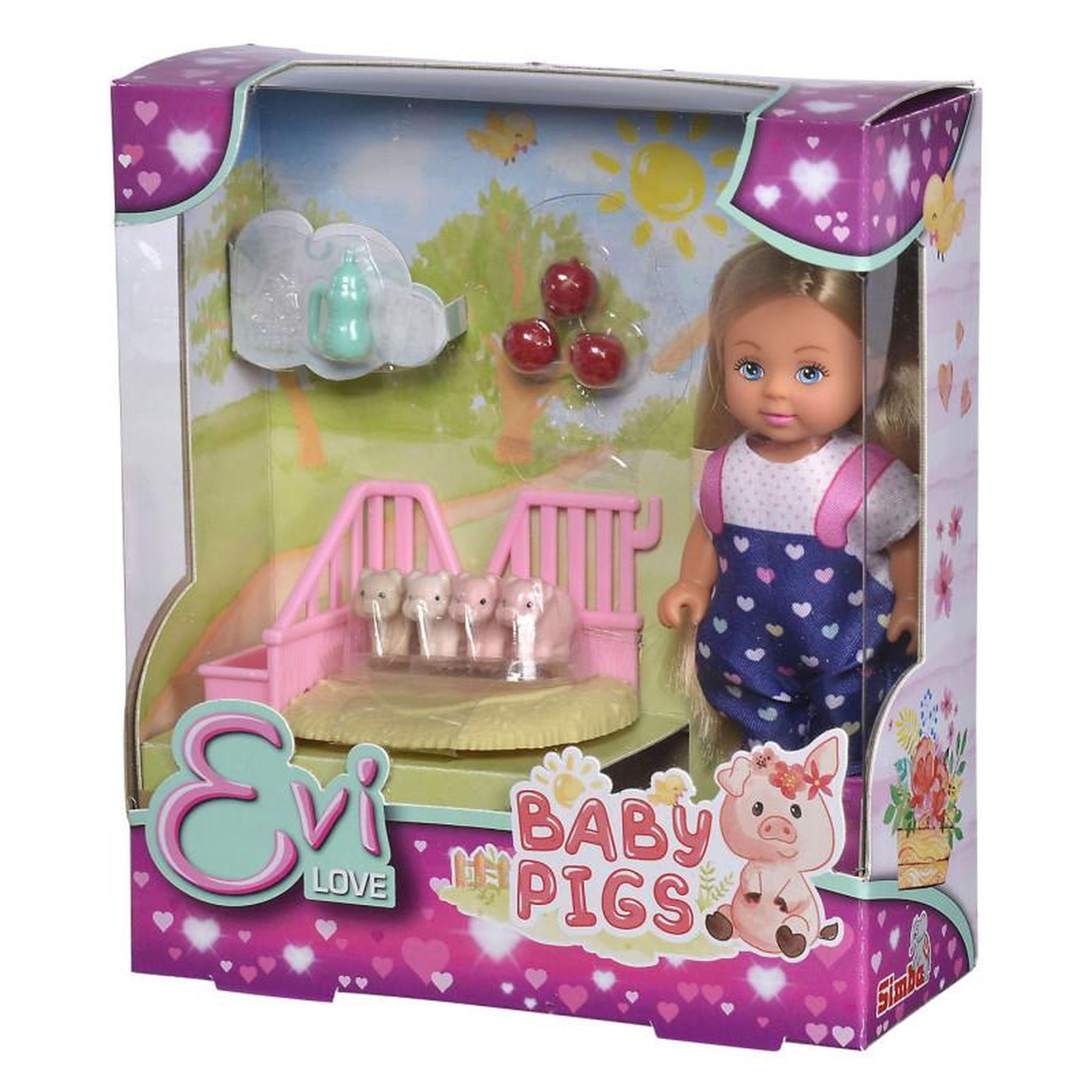 Voir la diapositive 2 : EVI LOVE Evi Love Mini Doll with Piglets 105733598