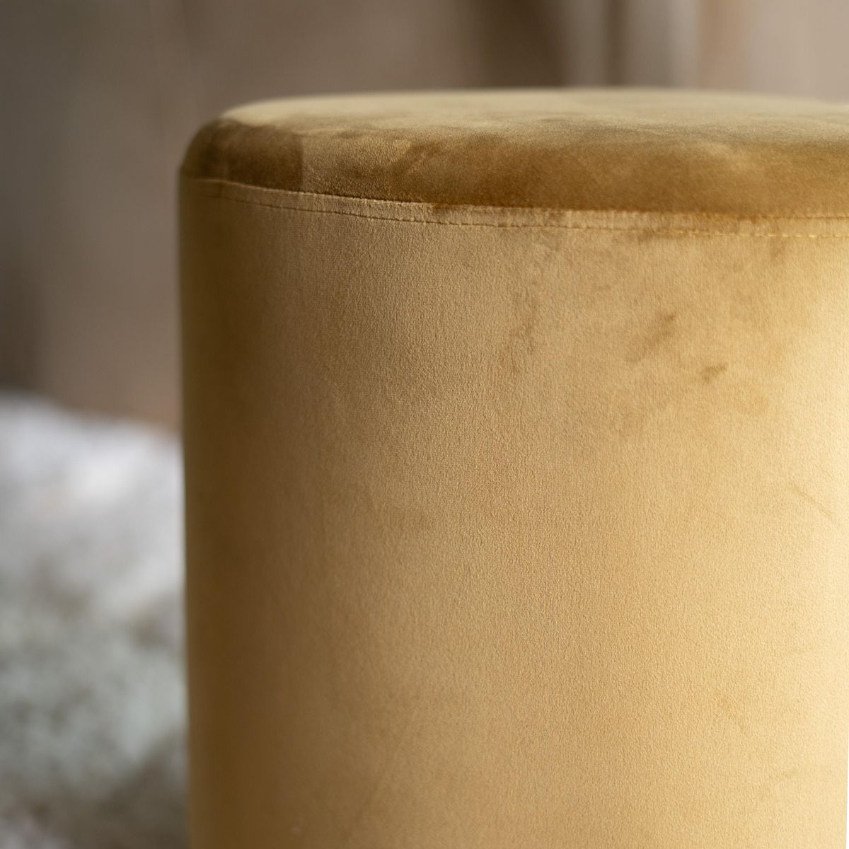 Rendez vous déco Pouf en velours vert - Emmy