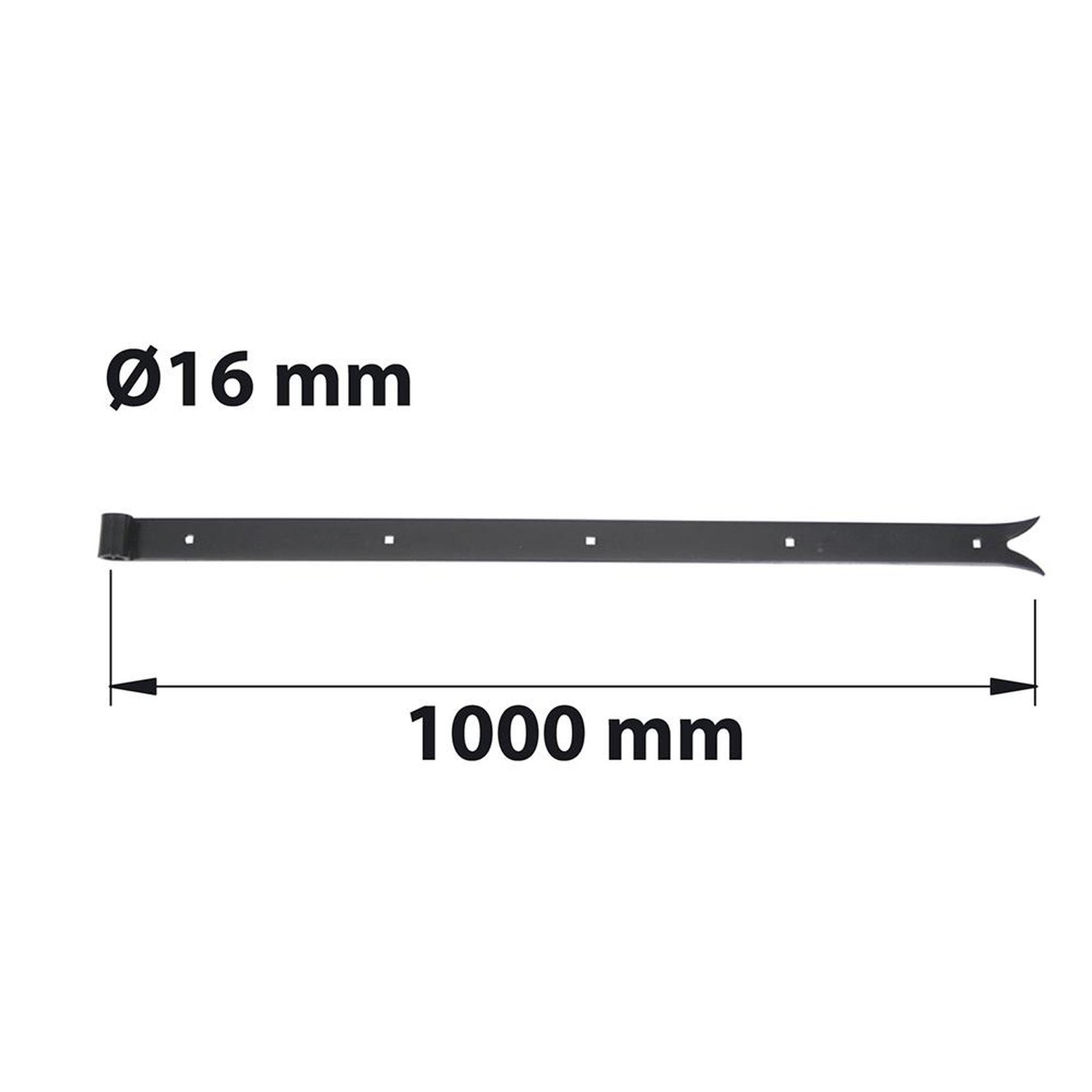 CENTRALE BRICO Penture à queue de carpe D16 40X5 L1000 mm acier noir pré-peint