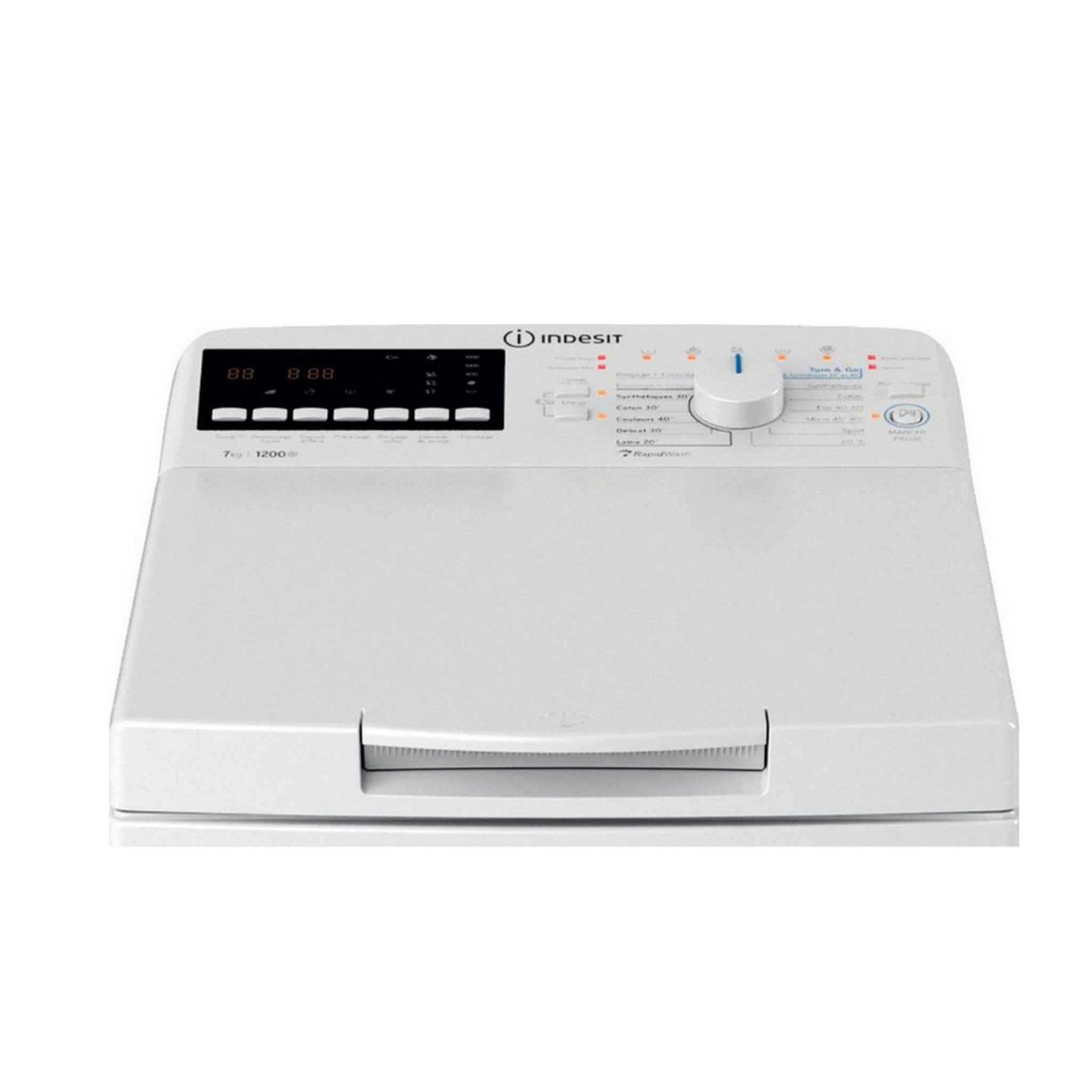Voir la diapositive 4 : Indesit Lave-linge top 7kg 1200 tours/min - btw7251cfr