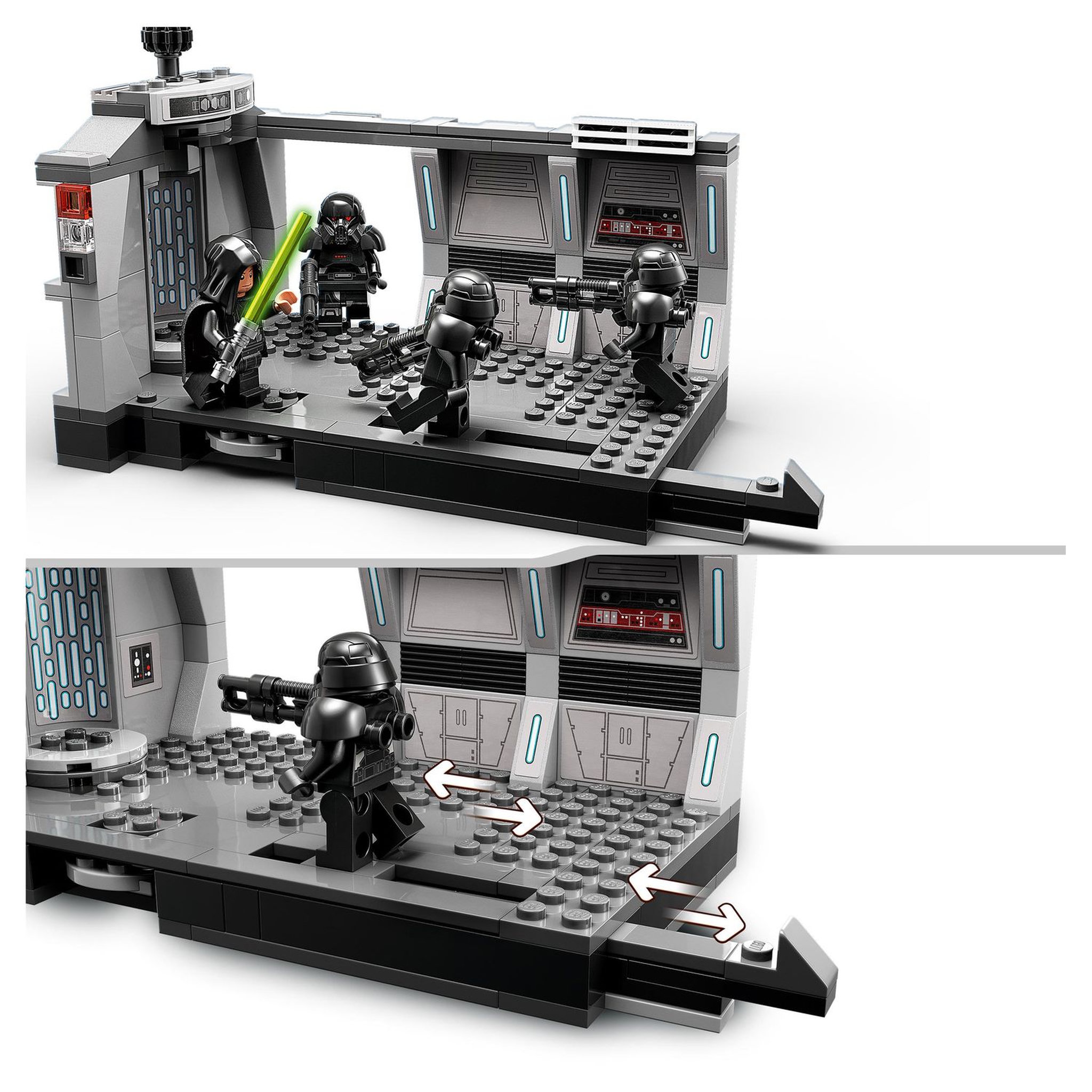 Voir la diapositive 5 : LEGO Star Wars 75324 L&rsquo;Attaque des Dark Troopers, Jouet Mandalorian à Construire Avec Minifigure Luke Skywalker et Son Sabre Laser