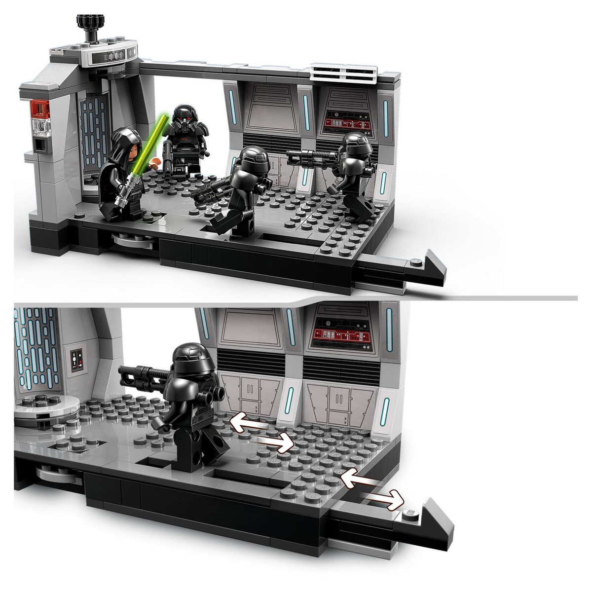 LEGO Star Wars 75324 L&rsquo;Attaque des Dark Troopers, Jouet Mandalorian à Construire Avec Minifigure Luke Skywalker et Son Sabre Laser