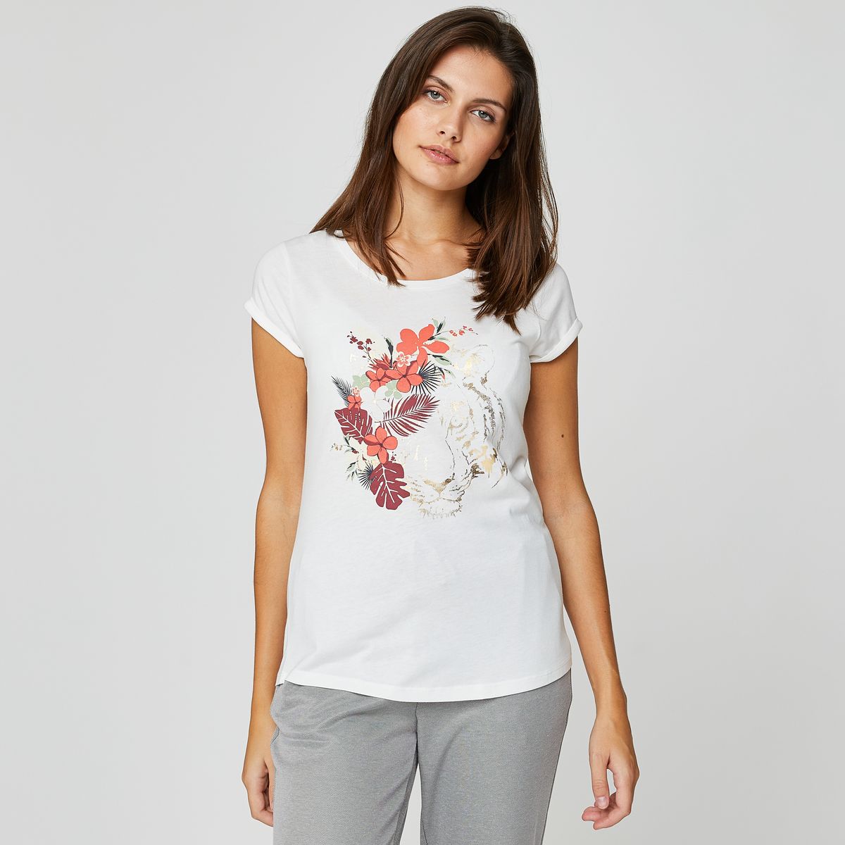 INEXTENSO T-shirt manches courtes femme