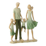 Paris Prix Statuette Famille 2 Enfants  Matcha  25cm Vert