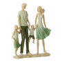 Voir la diapositive 1 : Paris Prix Statuette Famille 2 Enfants  Matcha  25cm Vert