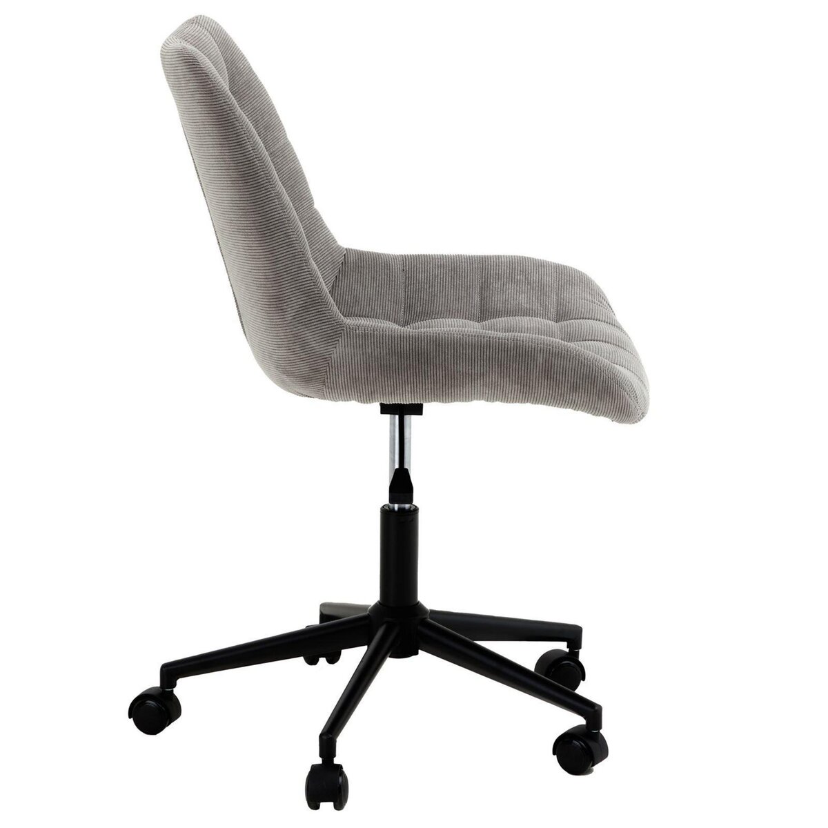 IDIMEX Chaise de bureau VASILO en velours côtelé