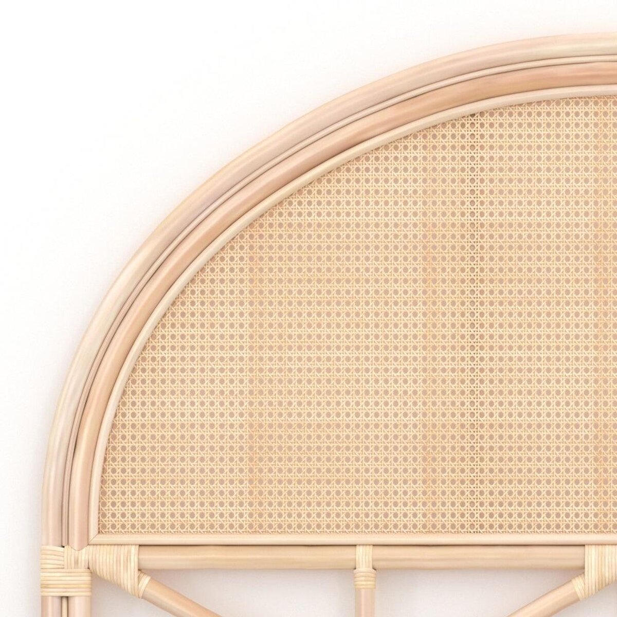 Rendez vous déco Tête de lit 140 cm en rotin et cannage - Néora