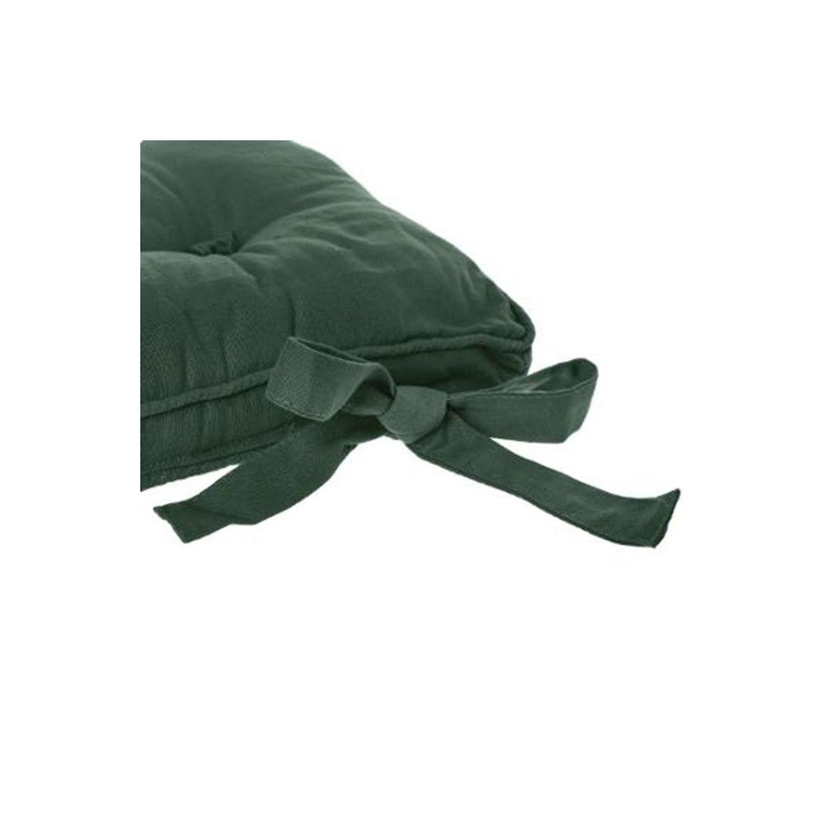 ATMOSPHERA Galette de Chaise  5 Boutons  40x40cm Vert