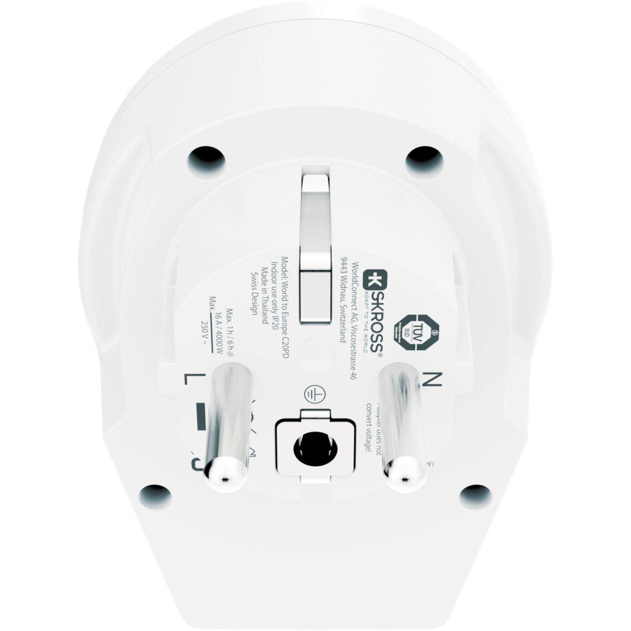 Voir la diapositive 4 : Skross Adaptateur de voyage monde vers europe 20w