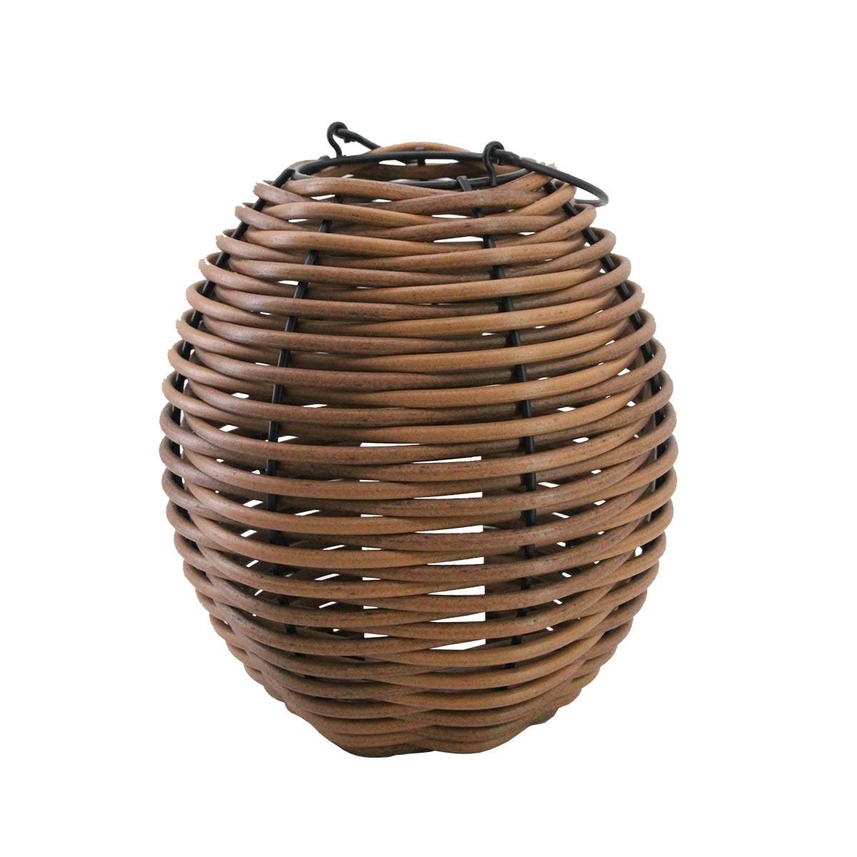 Lumisky Lanterne sans fil RAFFY Marron Poly rotin D31cm