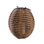 Voir la diapositive 2 : Lumisky Lanterne sans fil RAFFY Marron Poly rotin D31cm