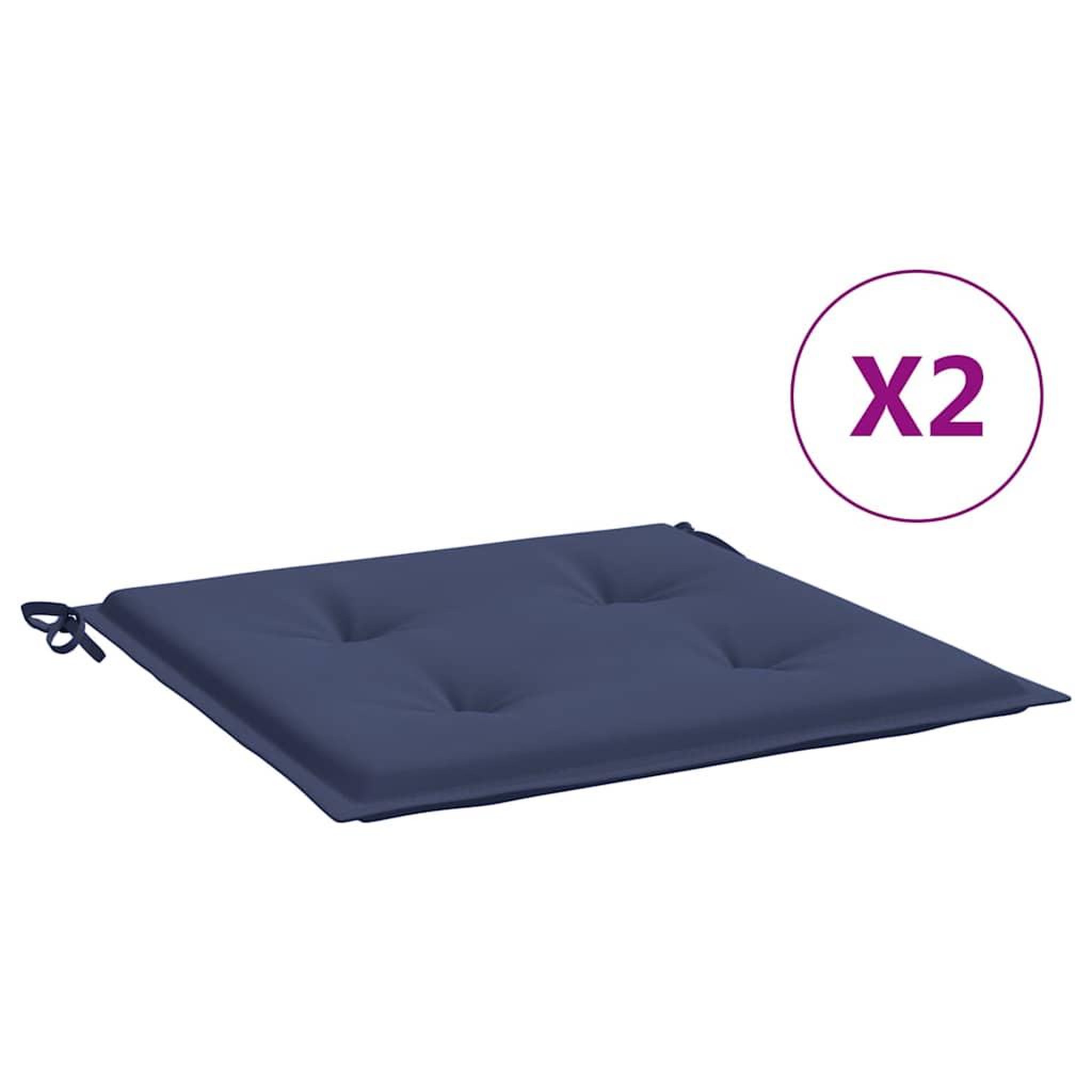Voir la diapositive 2 : VIDAXL Coussins de palette lot de 2 bleu marine 40x40x3 cm