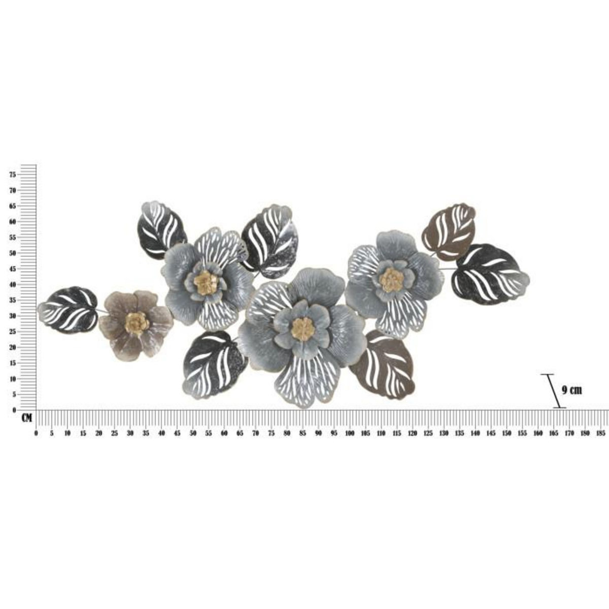 Paris Prix Décoration Murale en Métal  Greys  157cm Multicolore