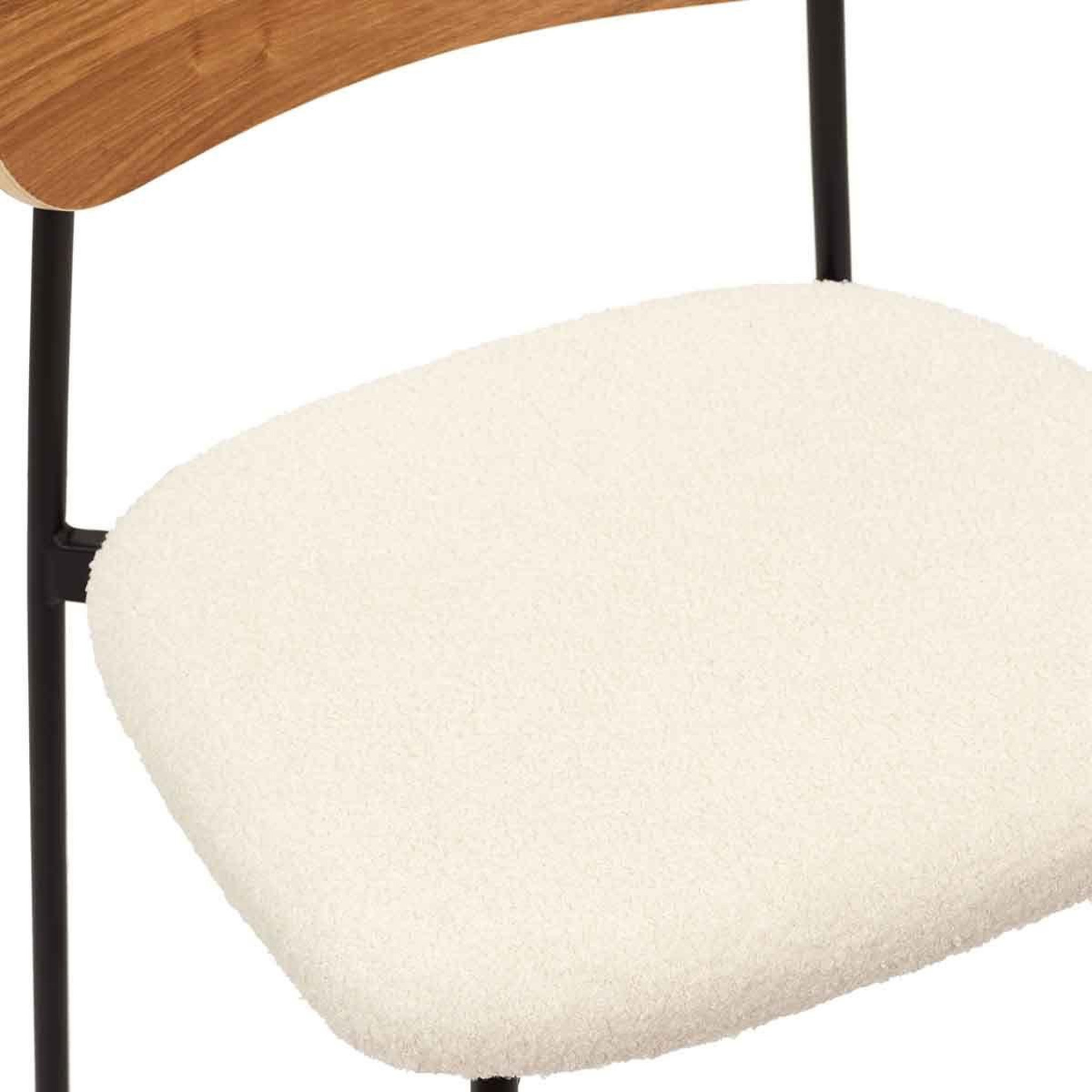 Voir la diapositive 6 : The Home Deco Factory Lot de 4 chaises scandinaves  loki  71cm blanc