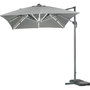 Voir la diapositive 1 : Habitat et Jardin Parasol jardin déporté led alu  Sun 3 Luxe  3 x 3 m - Gris