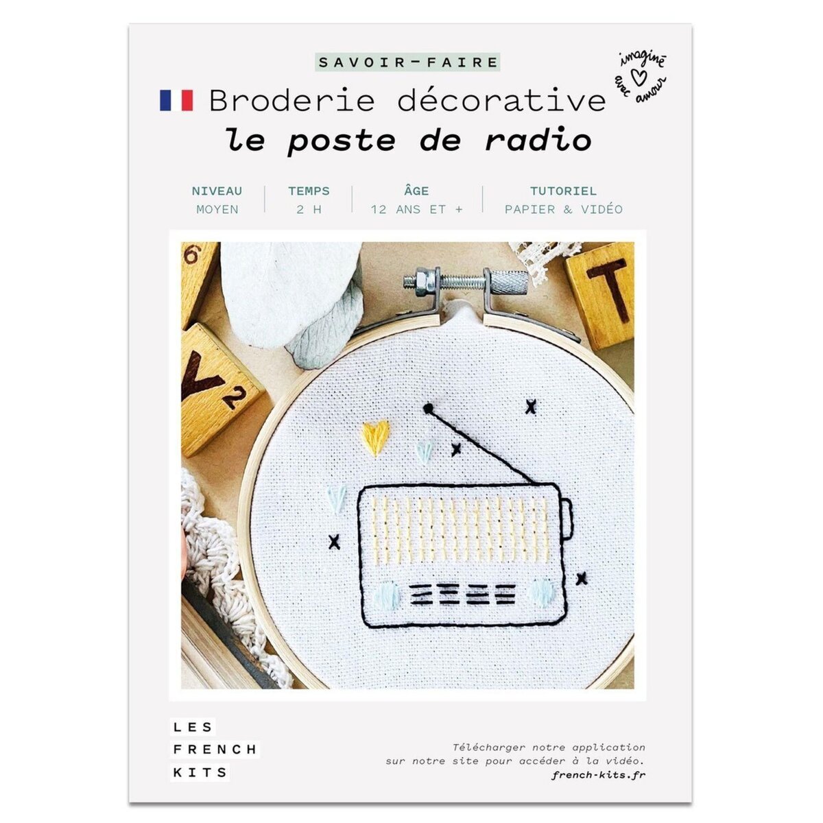  Coffret DIY - Broderie décorative - Le poste de radio