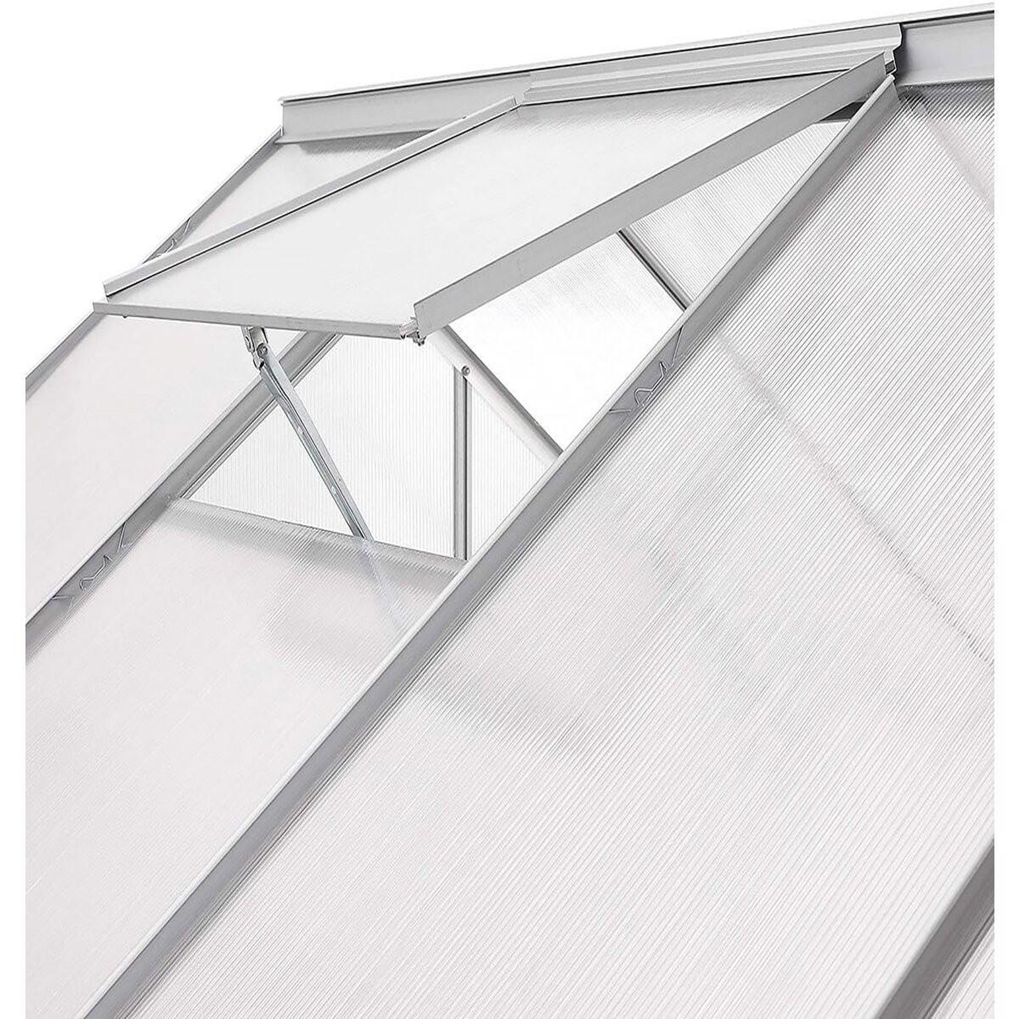 Voir la diapositive 3 : Habitat et Jardin Serre jardin en polycarbonate 430 x 190 x 195 cm  Basilic  - 8,17 m² - Gris