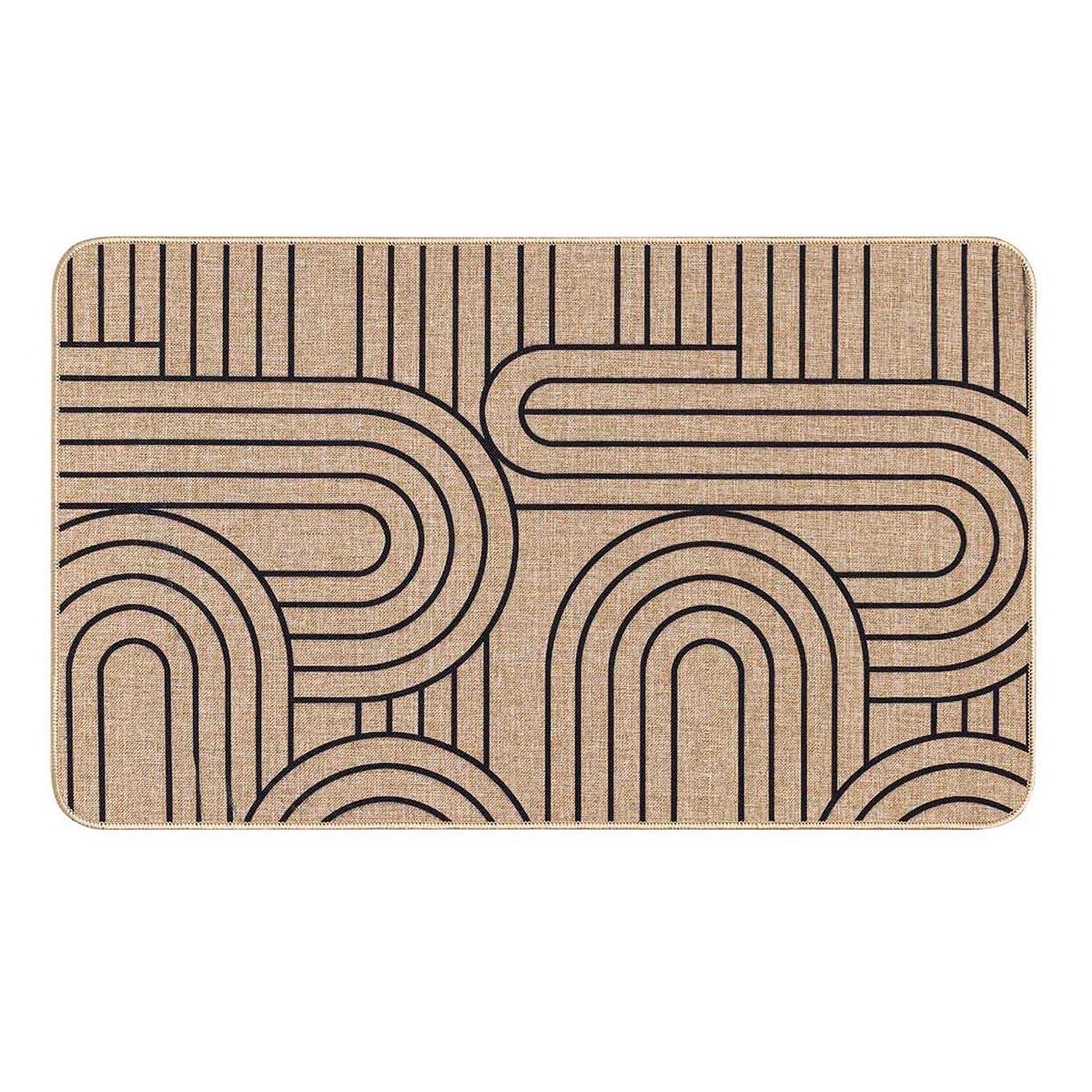 Douceur d'Intérieur Tapis déco imprimé  modul  45x75cm naturel & noir