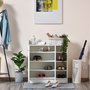Voir la diapositive 5 : HOMCOM Armoire / etagere / meuble a chaussures très pratique en panneaux de particules blanc