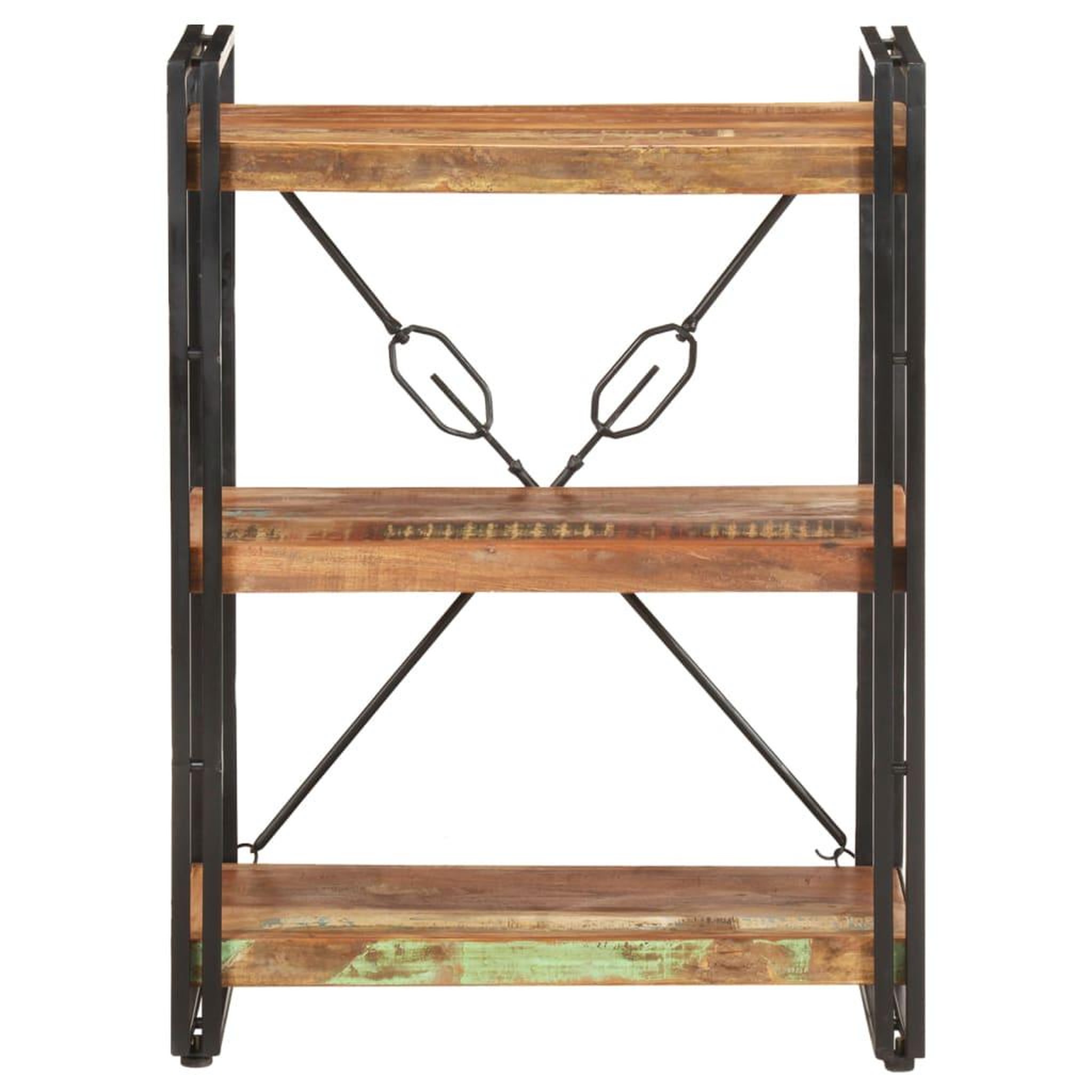 Voir la diapositive 2 : VIDAXL Bibliotheque a 3 niveaux 60x30x80cm Bois de recuperation massif