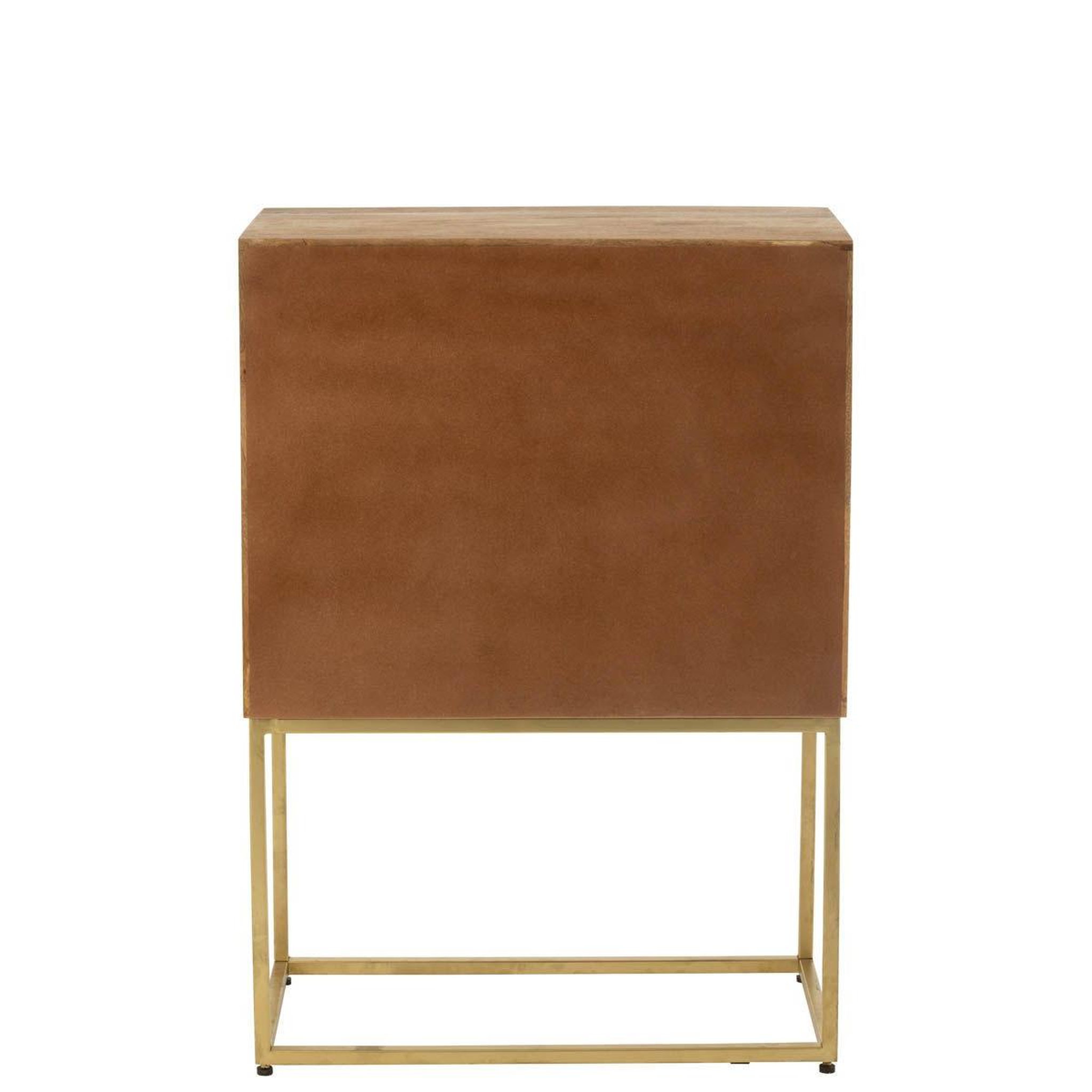 Voir la diapositive 5 : J-LINE Commode 2 portes sur pied  nino  122cm naturel