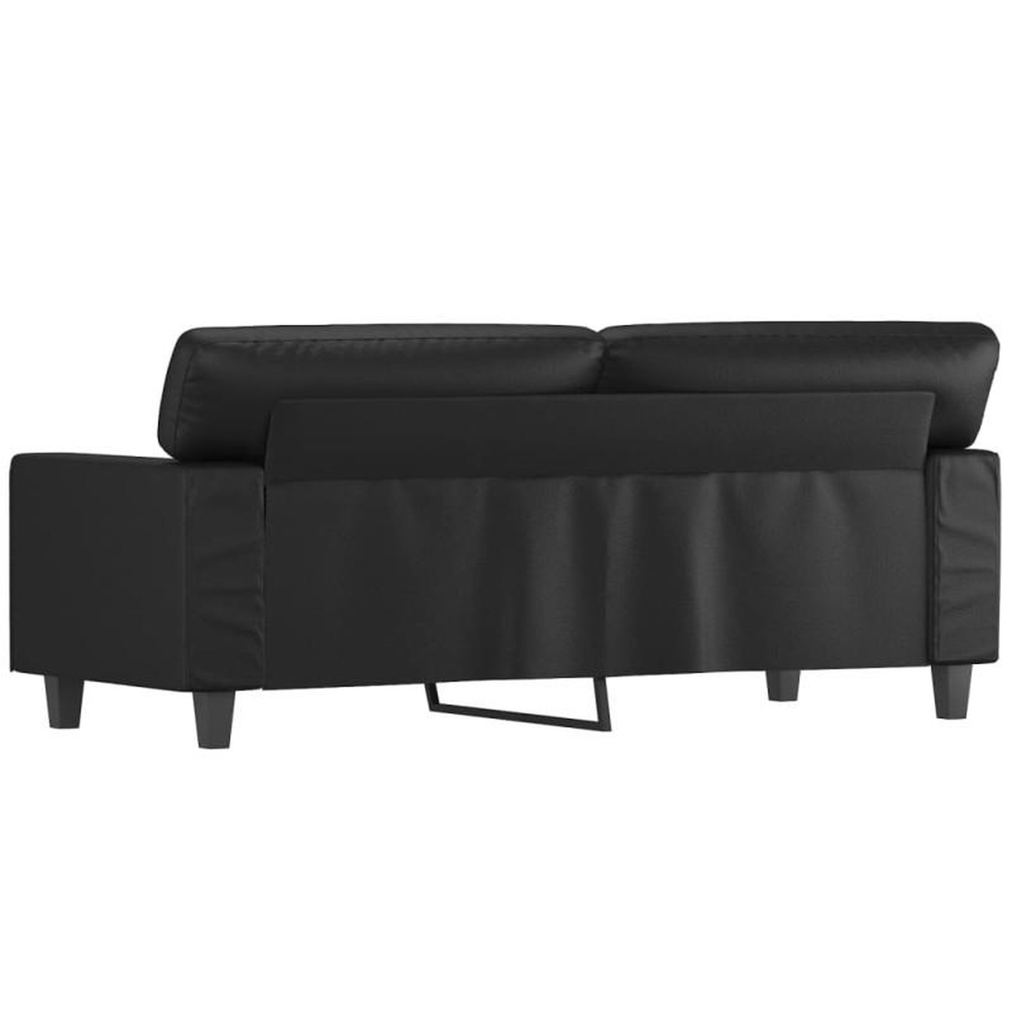 Voir la diapositive 5 : VIDAXL Canapé à 2 places Noir 140 cm Similicuir
