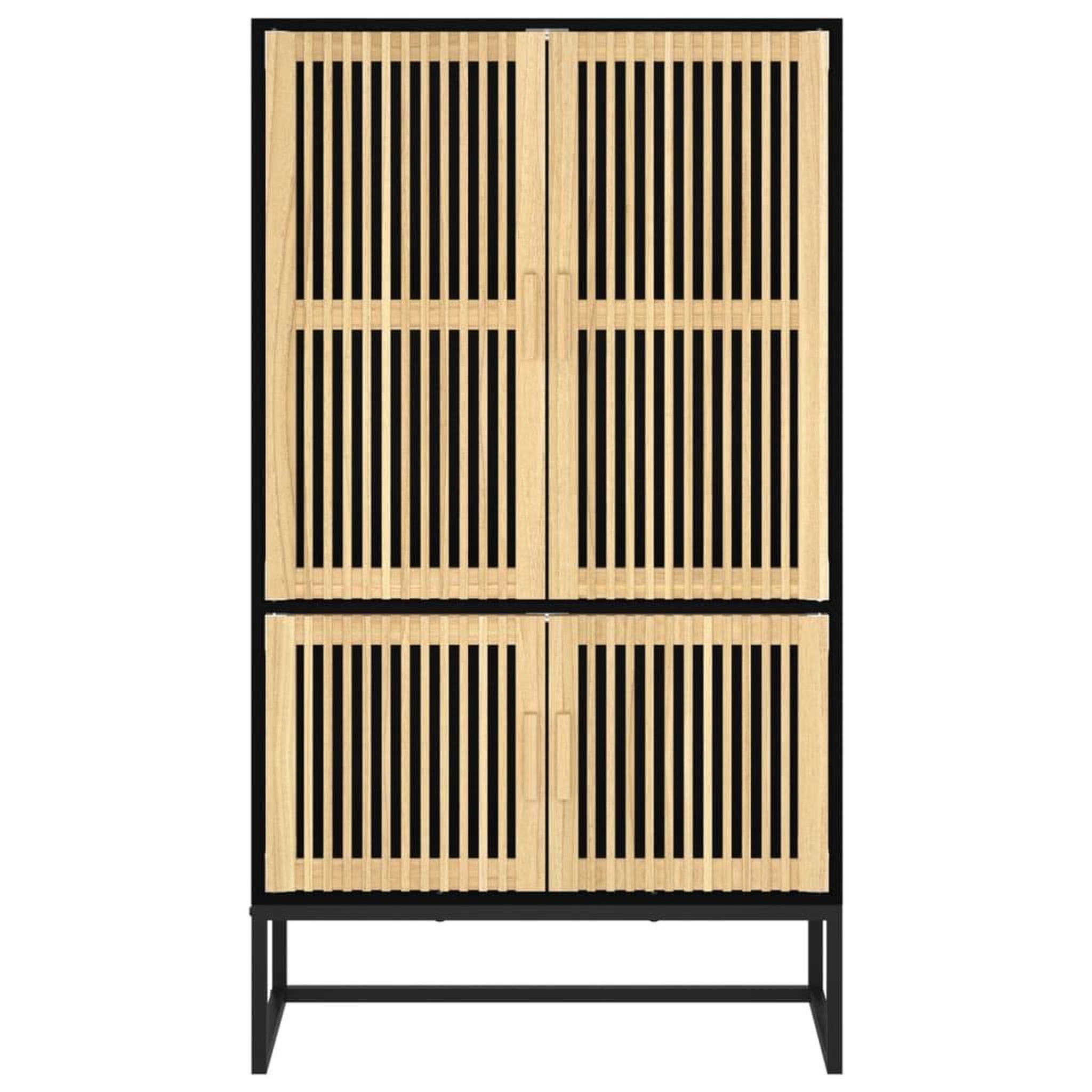 Voir la diapositive 5 : VIDAXL Buffet haut noir 70x35x125 cm bois d'ingenierie
