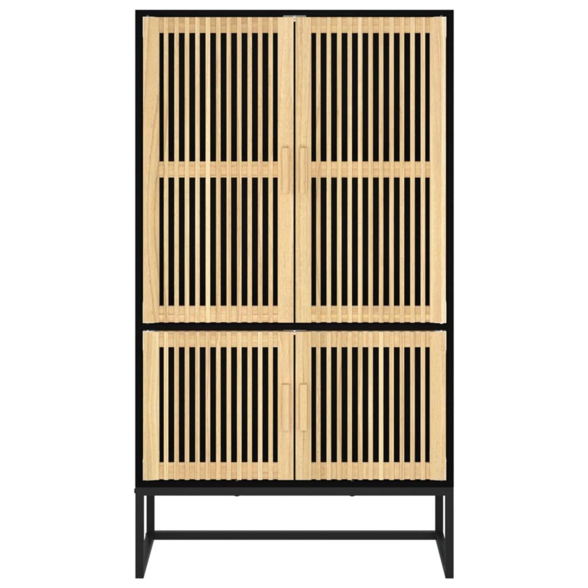 VIDAXL Buffet haut noir 70x35x125 cm bois d'ingenierie