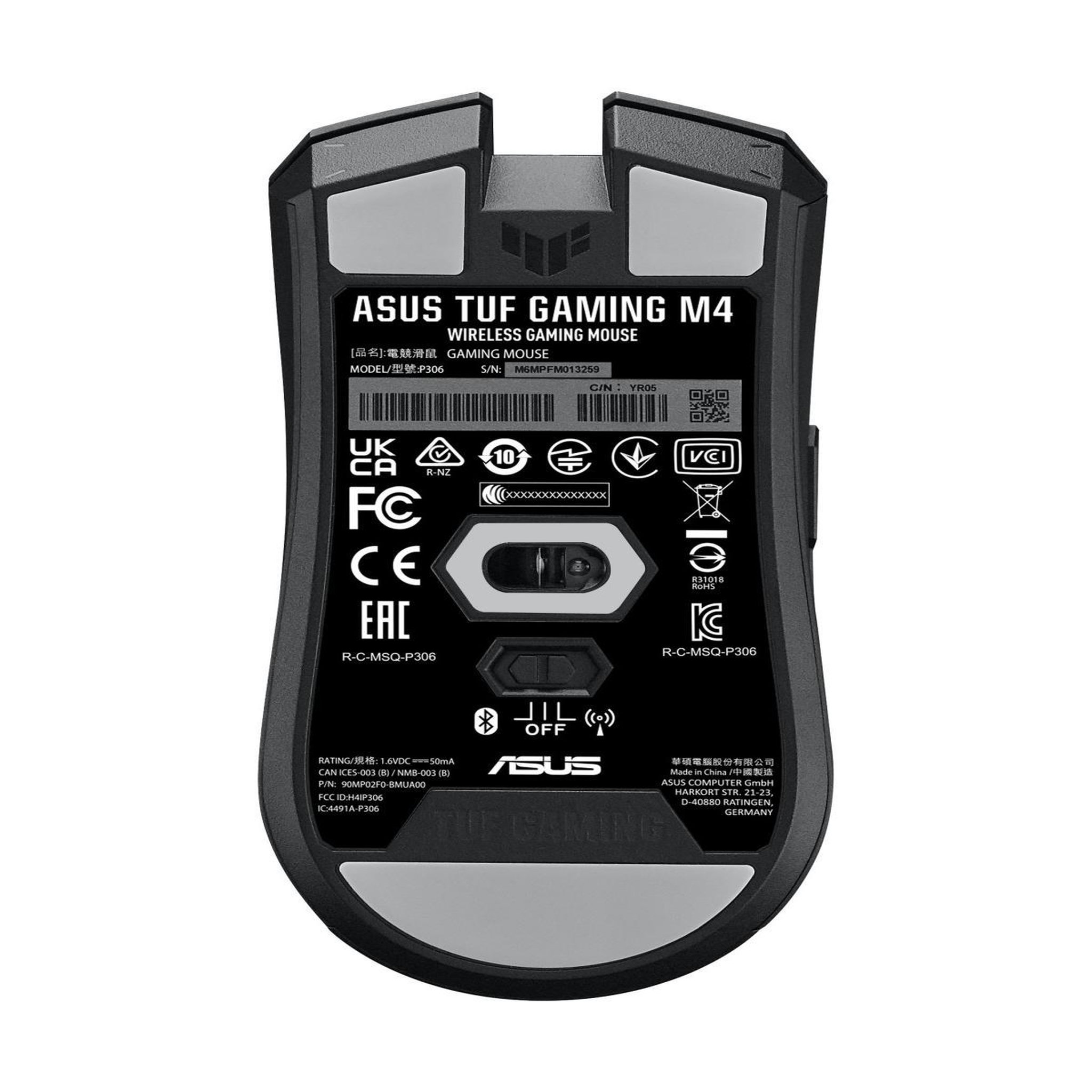 Voir la diapositive 3 : ASUS Asus tuf gaming m4 wireless souris droitier rf sans fil + bluetooth optique 12000 dpi